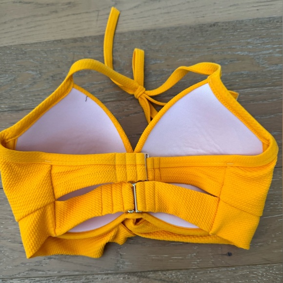 Shade & Shore Yellow Bra Halter Bustier Bikini Top 36DD - Picture 2 of 4